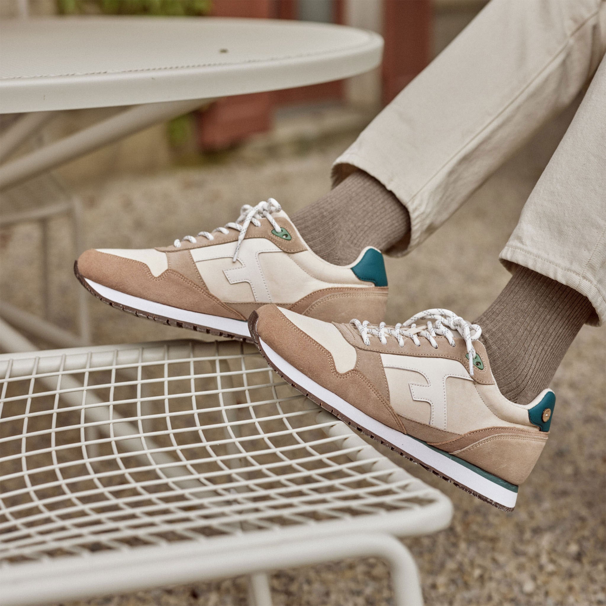 Running Écrues & Bleu Clair Elm - Homme