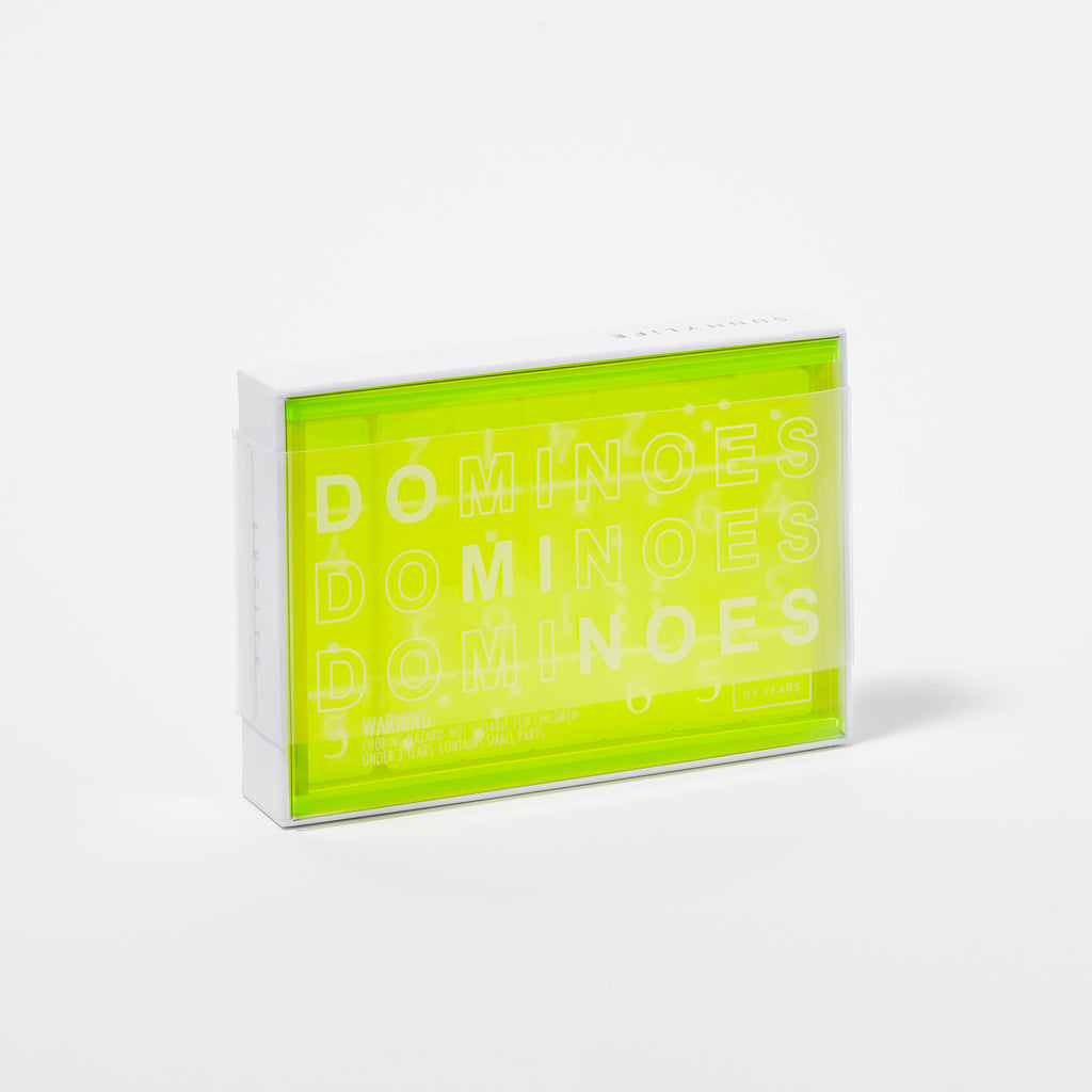 Crystal Lucite Domino Game - Yellow