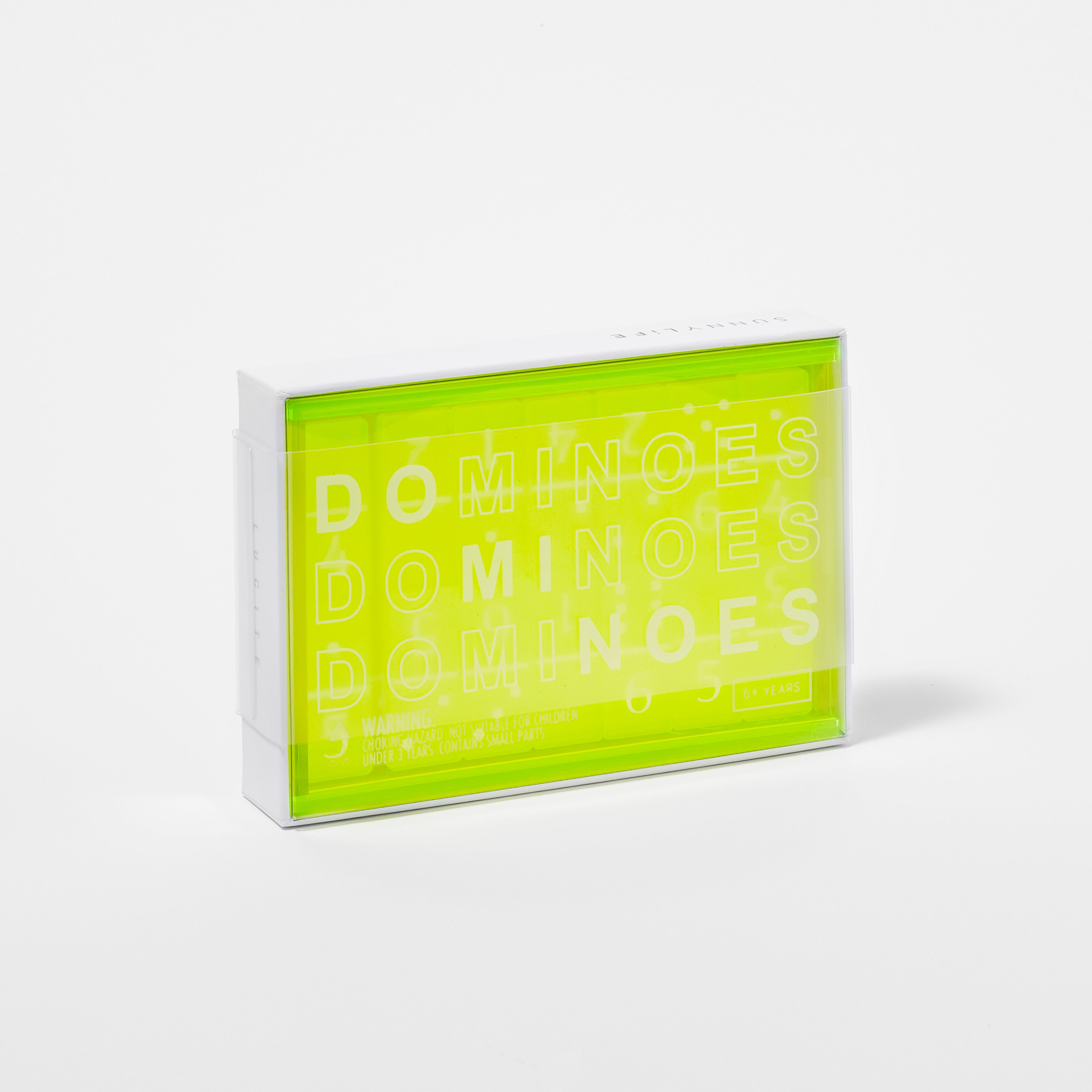 Crystal Lucite Domino Game - Yellow