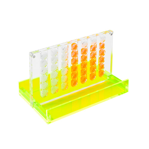 Mini juego Crystal Lucite 4 en 1 - Amarillo y naranja