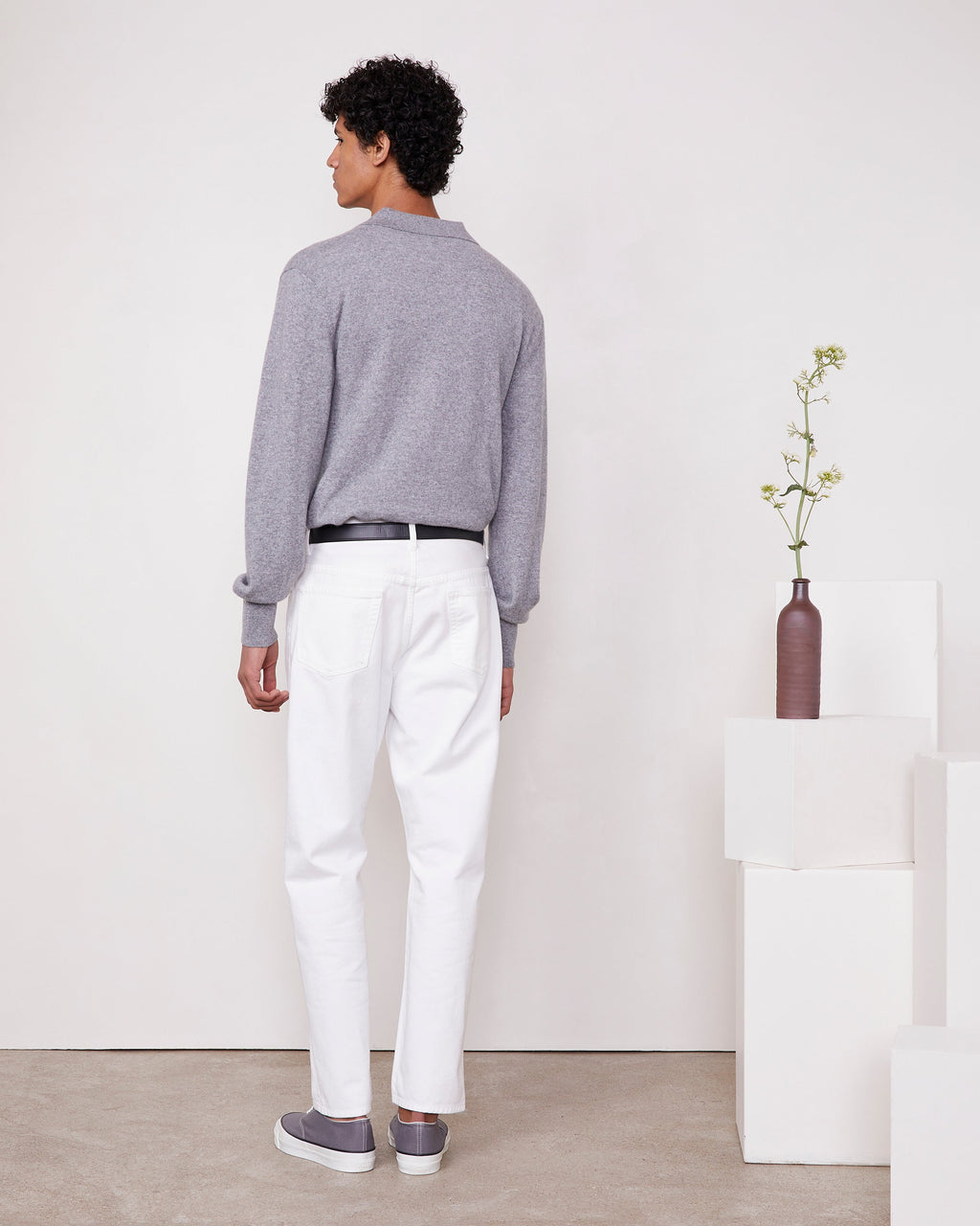 Pull Simone - Gris Chiné Moyen - Homme