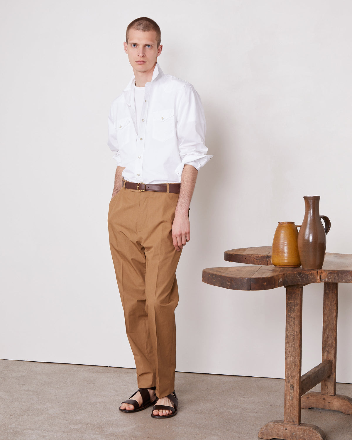 Maverick white cotton poplin 1