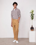 Chemise Alex - Beige/Marron/Bleu Marine - Homme