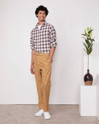 Chemise Alex - Beige/Marron/Bleu Marine - Homme