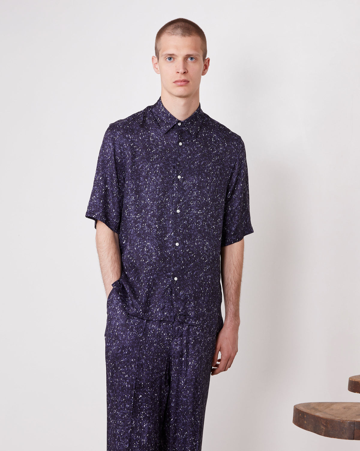 Chemise Eloi - Bleu Nuit/Blanc - Homme