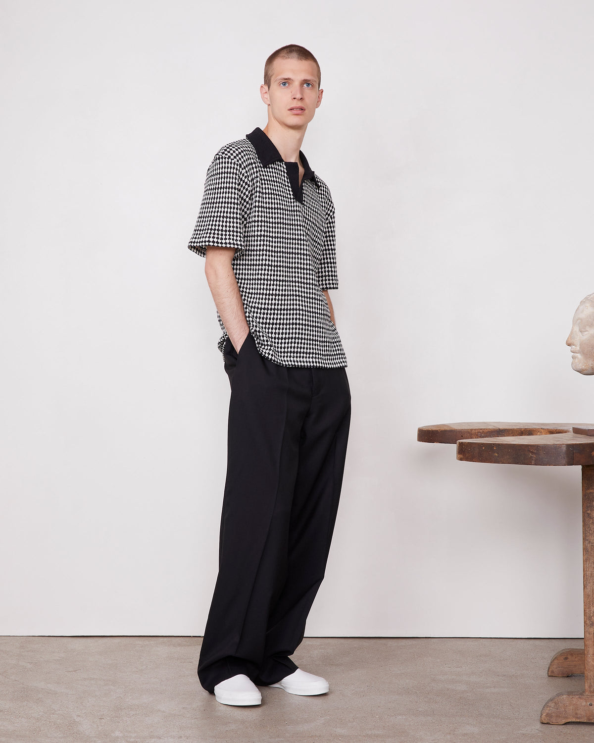 Pele polo texture co losange 1