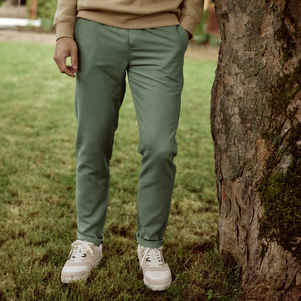 Olive Green Dreuille Trousers - Men