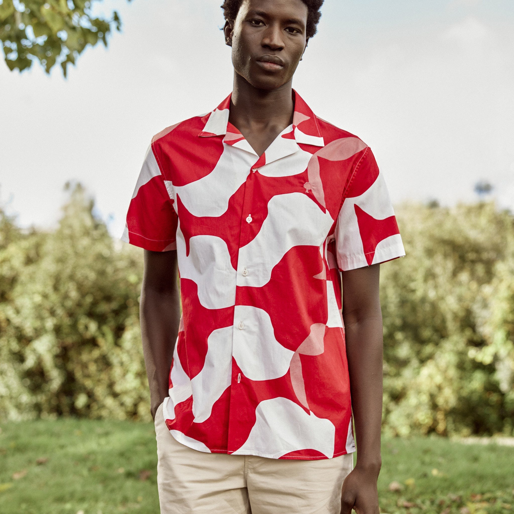 Chemise Rouge & Crème Vimy - Homme