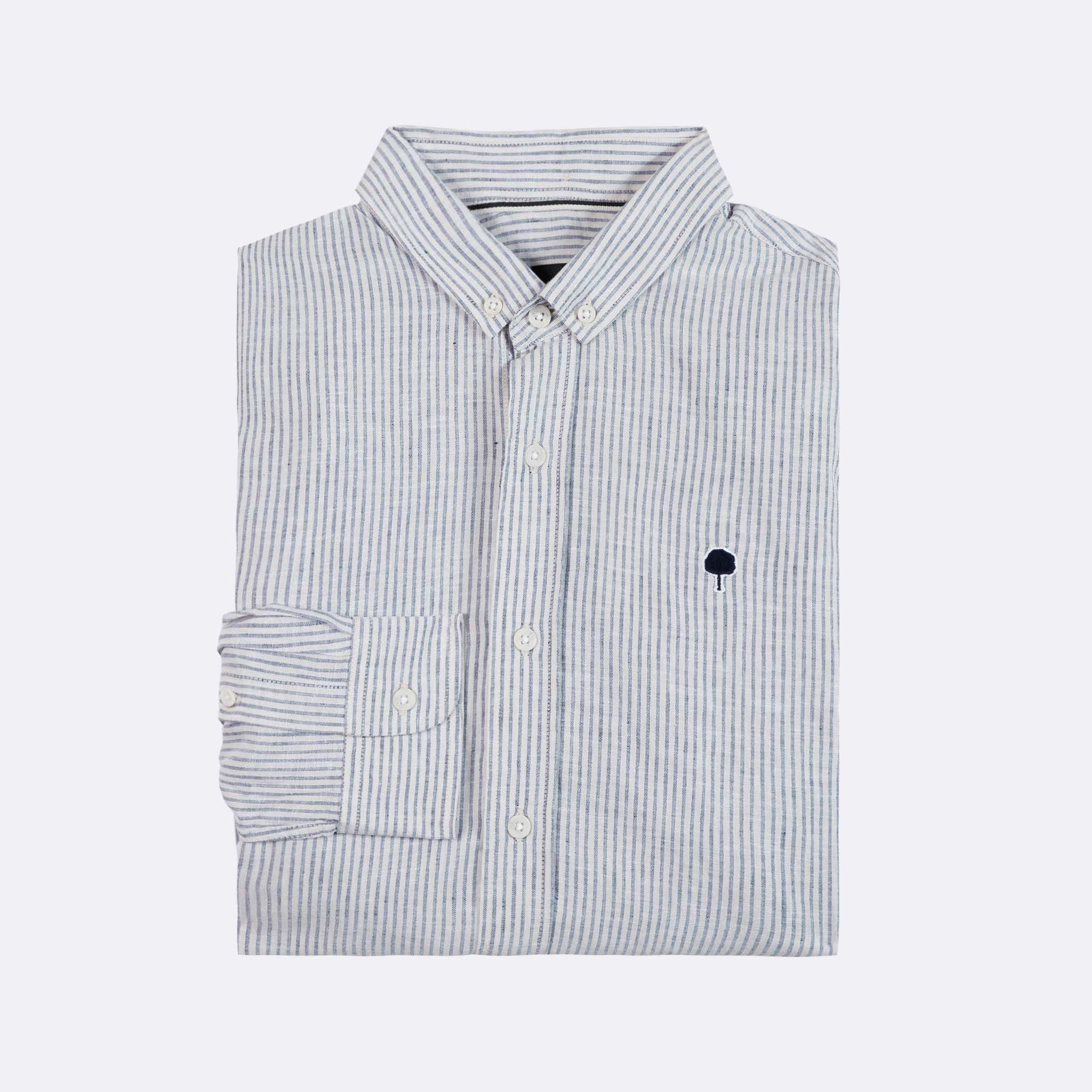 Chemise Bleue & Écrue Ivoy - Homme