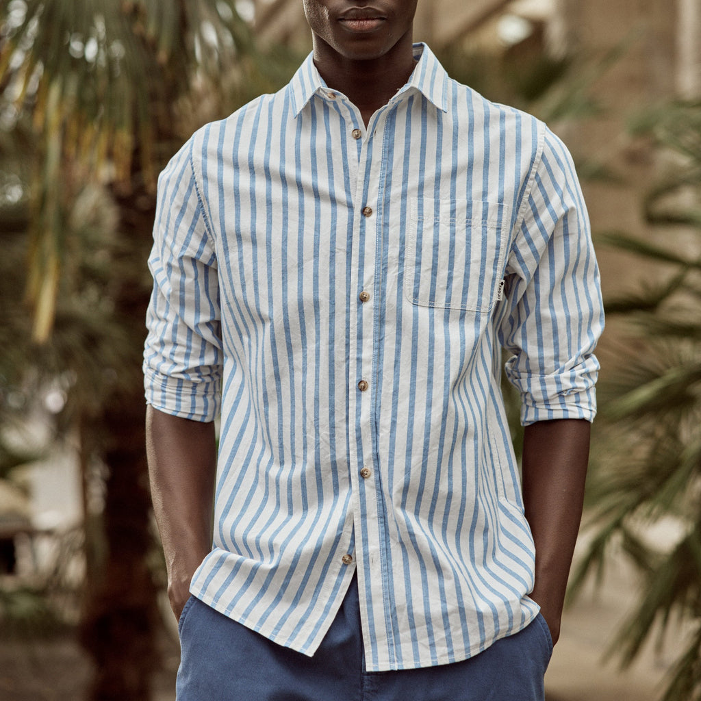 Chemise Écrue & Bleu Signy - Homme