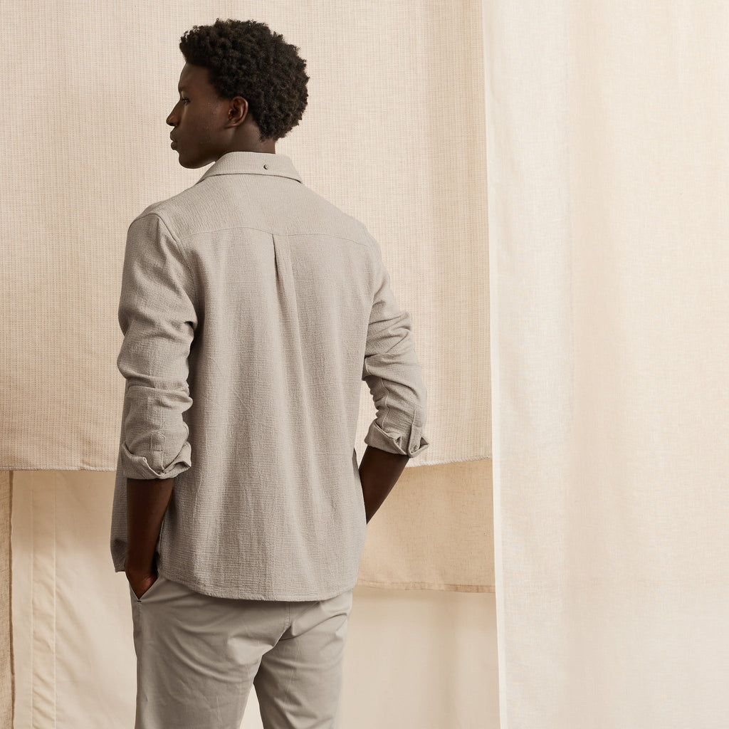 Chemise Beige Clair Chiné Signy - Homme