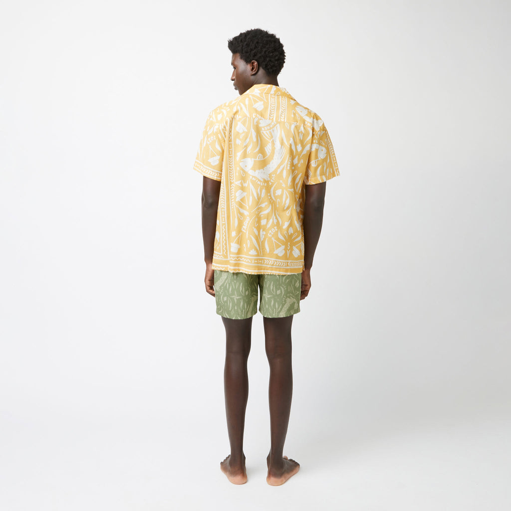 Maillot De Bain Kaki & Écru Mimizan - Homme