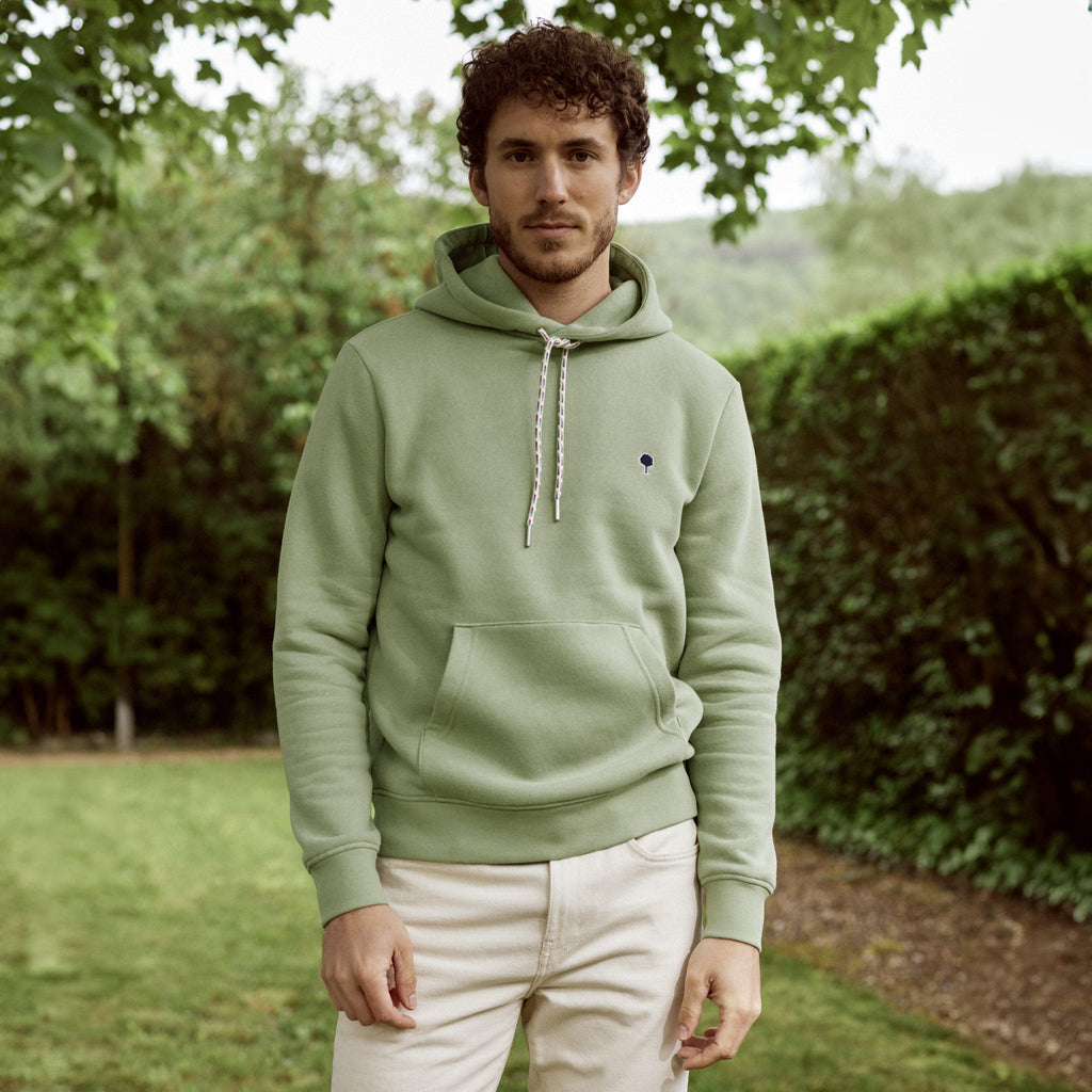 Sweat A Capuche Kaki Clair Dirac - Homme