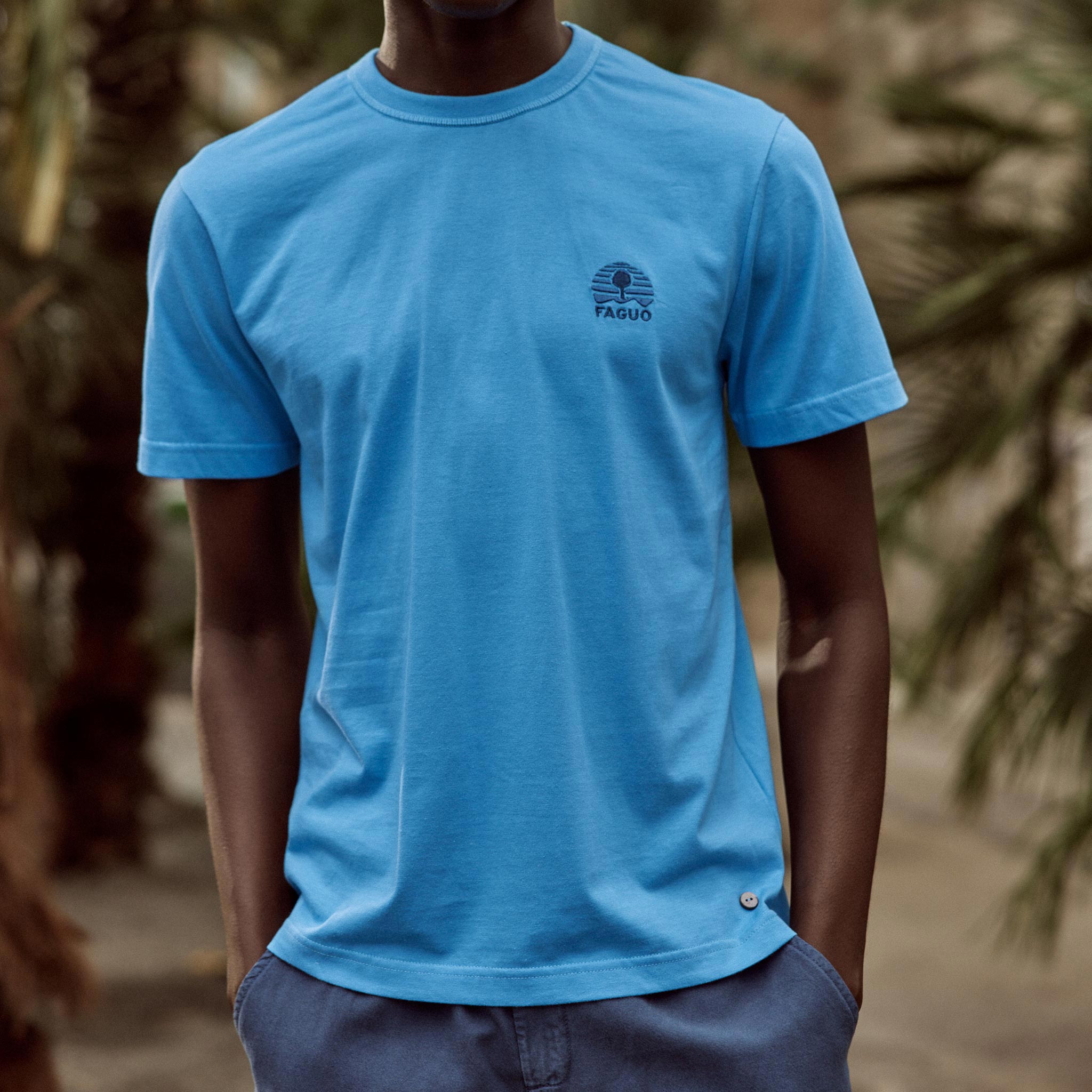 T-Shirt Bleu Azur Lugny - Homme