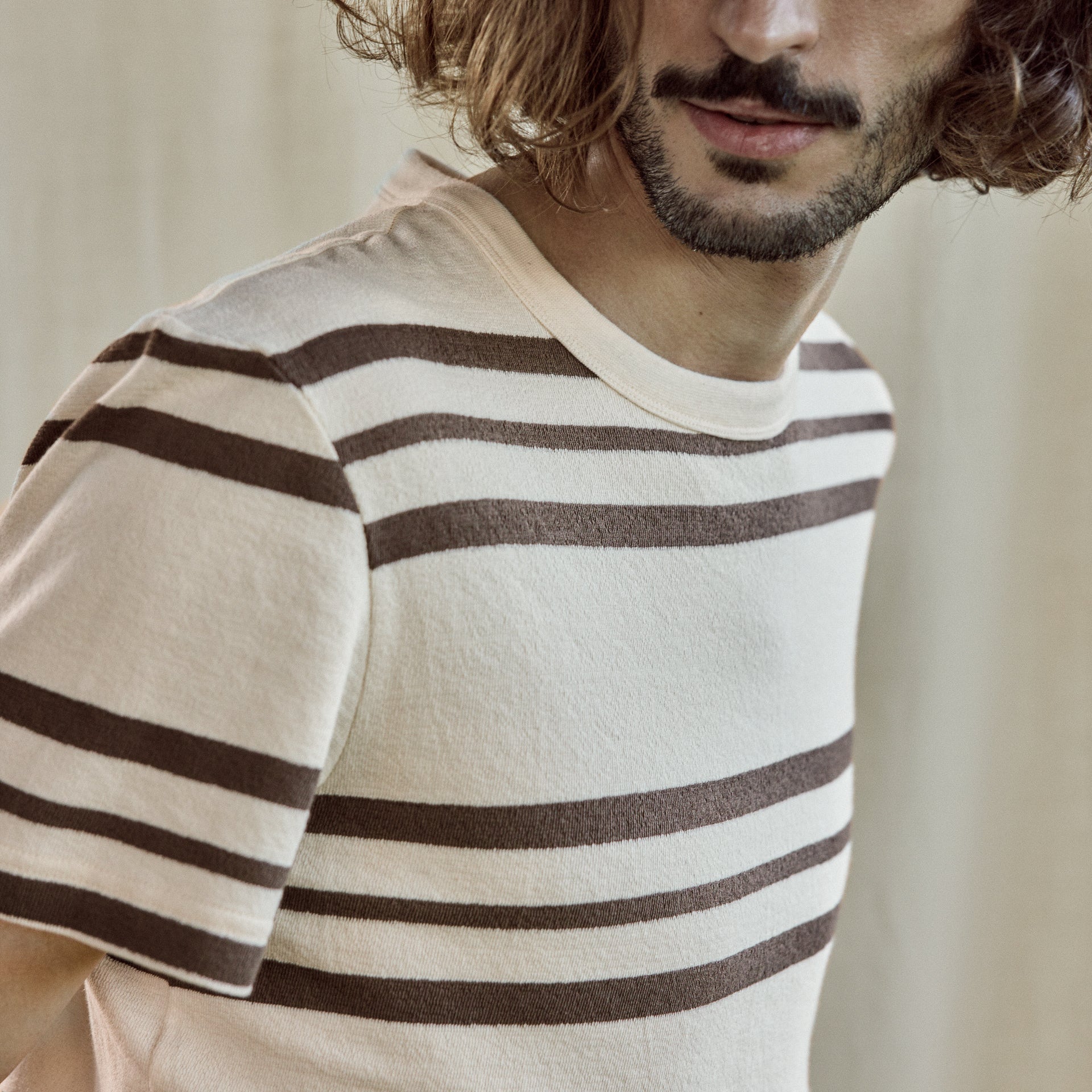 T-Shirt Écru & Marron Lugny - Homme