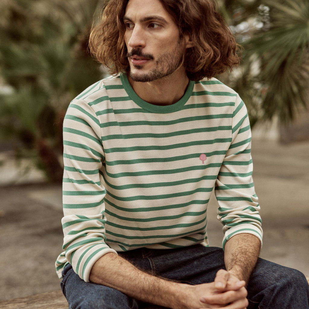 T-Shirt Écru & Vert Aubrac - Homme