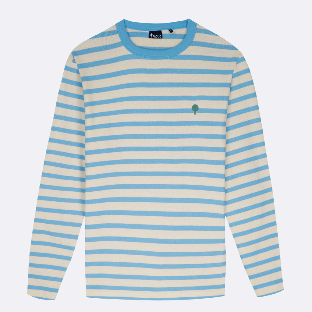 T-Shirt Blanc & Bleu Ciel Aubrac - Homme