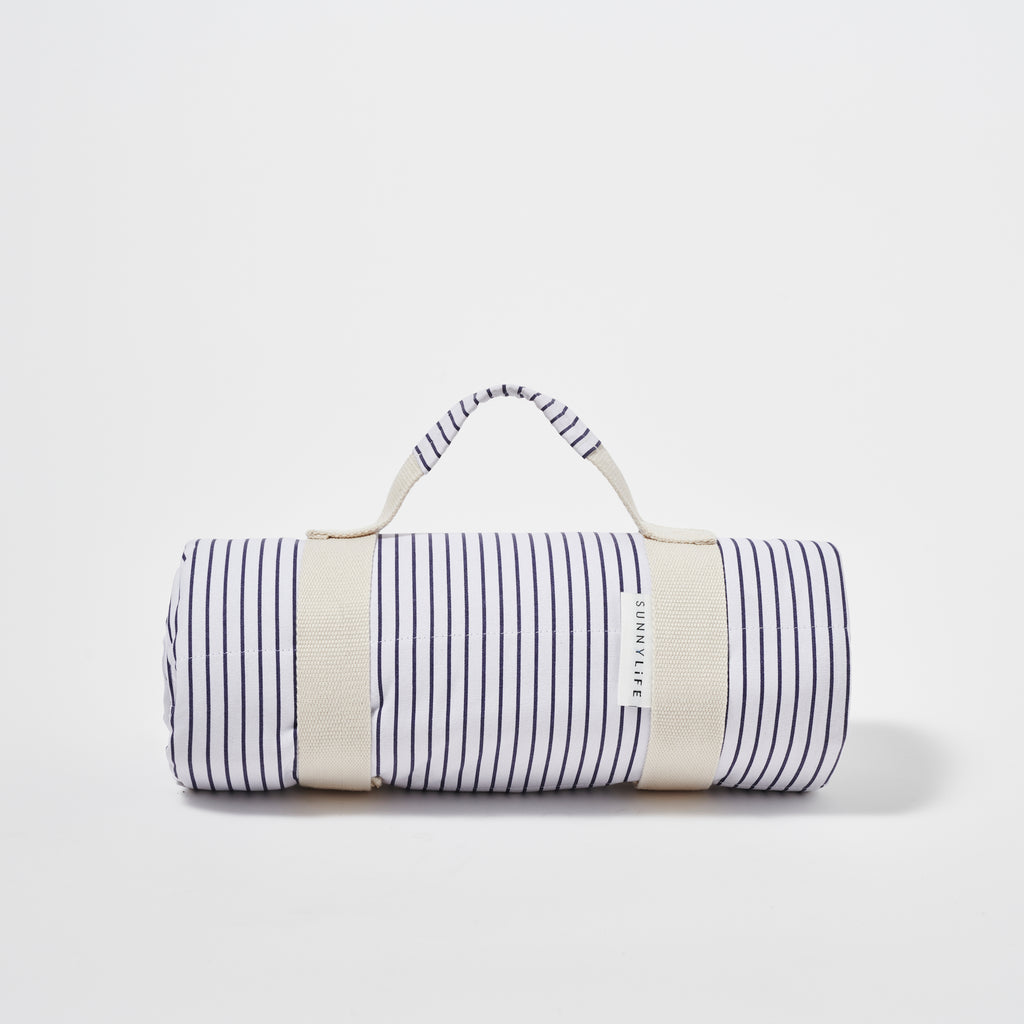 Mantel de picnic - Rayas beige y marrón