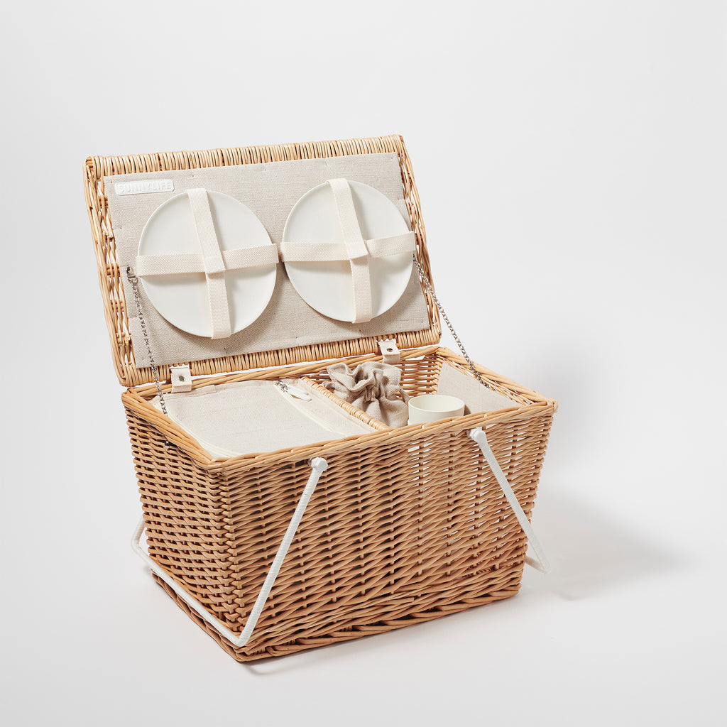Grand Panier Isotherme De Pique-Nique - Naturel