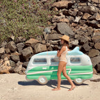 Colchón flotante para adultos Van Campervan - Estampado fondo verde