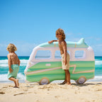 Colchón flotante para adultos Van Campervan - Estampado fondo verde