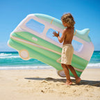 Colchón flotante para adultos Van Campervan - Estampado fondo verde