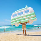 Colchón flotante para adultos Van Campervan - Estampado fondo verde