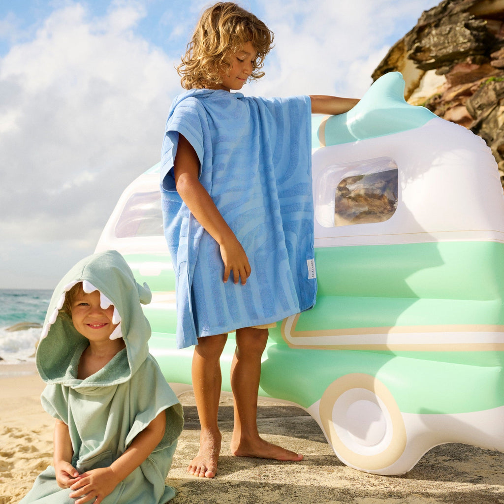 Colchón flotante para adultos Van Campervan - Estampado fondo verde