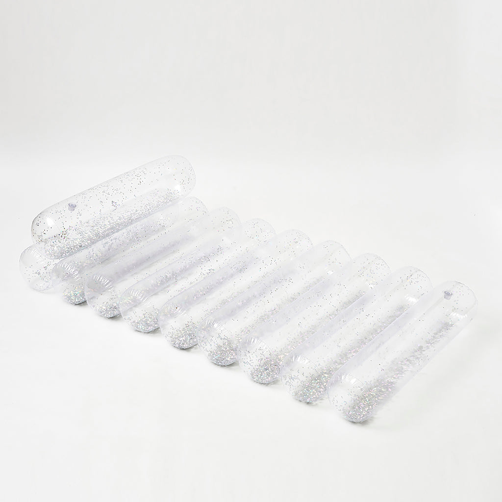 Colchón flotante para adultos Lilo - Glitter transparente