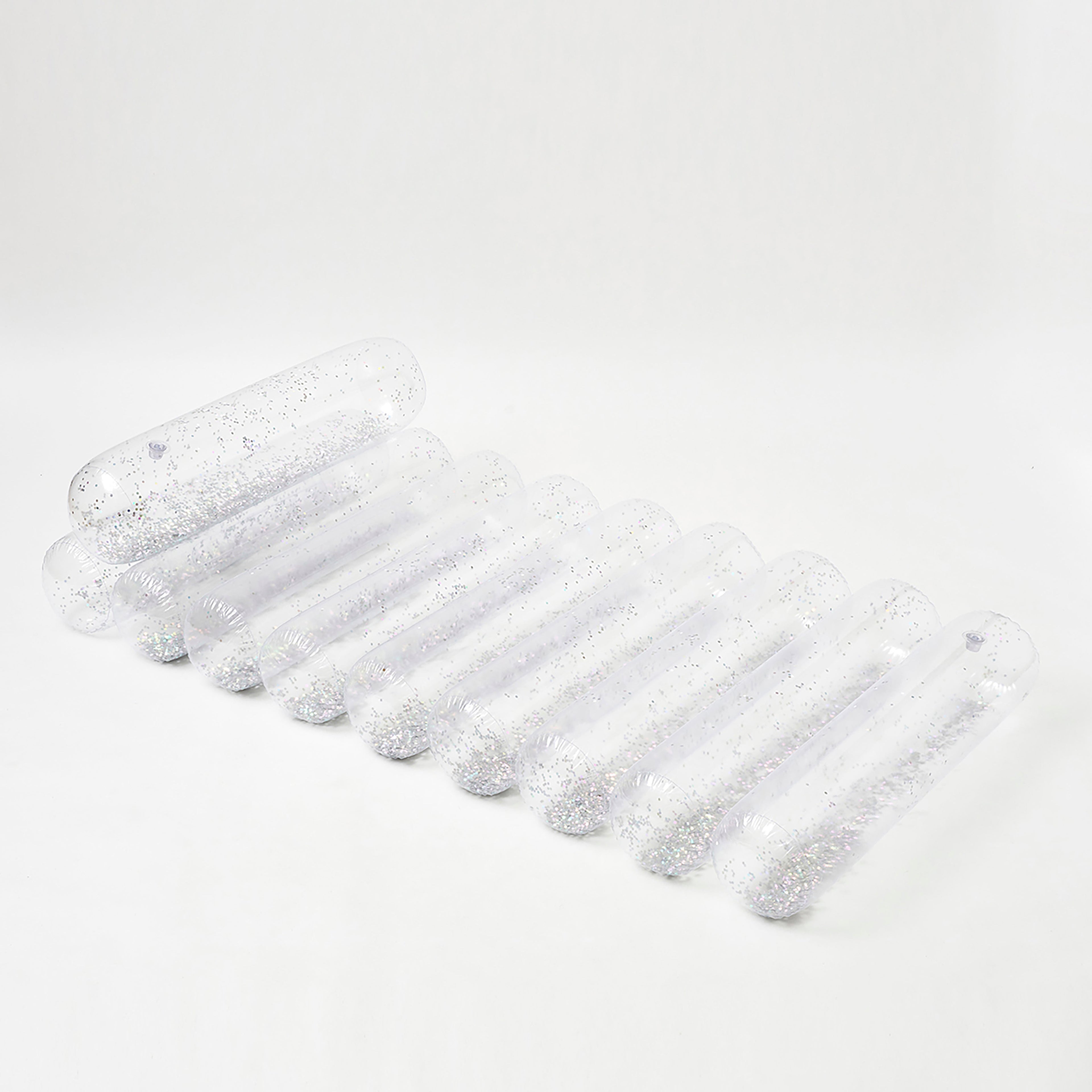 Colchón flotante para adultos Lilo - Glitter transparente
