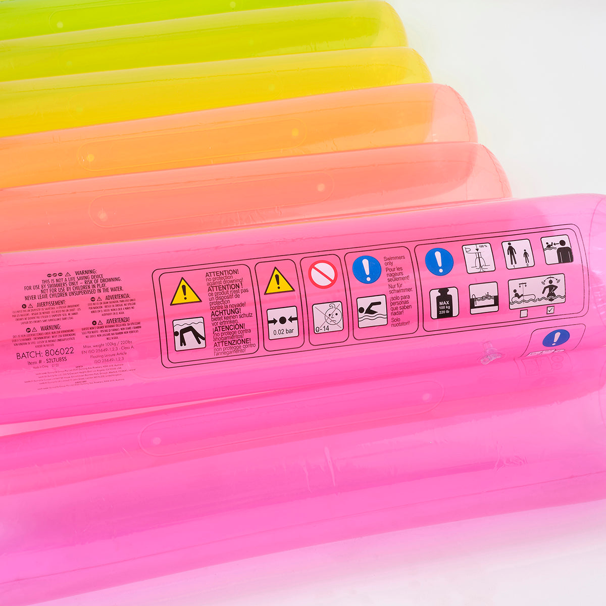 Inflatable Mattress - Tube Lilo Sunset