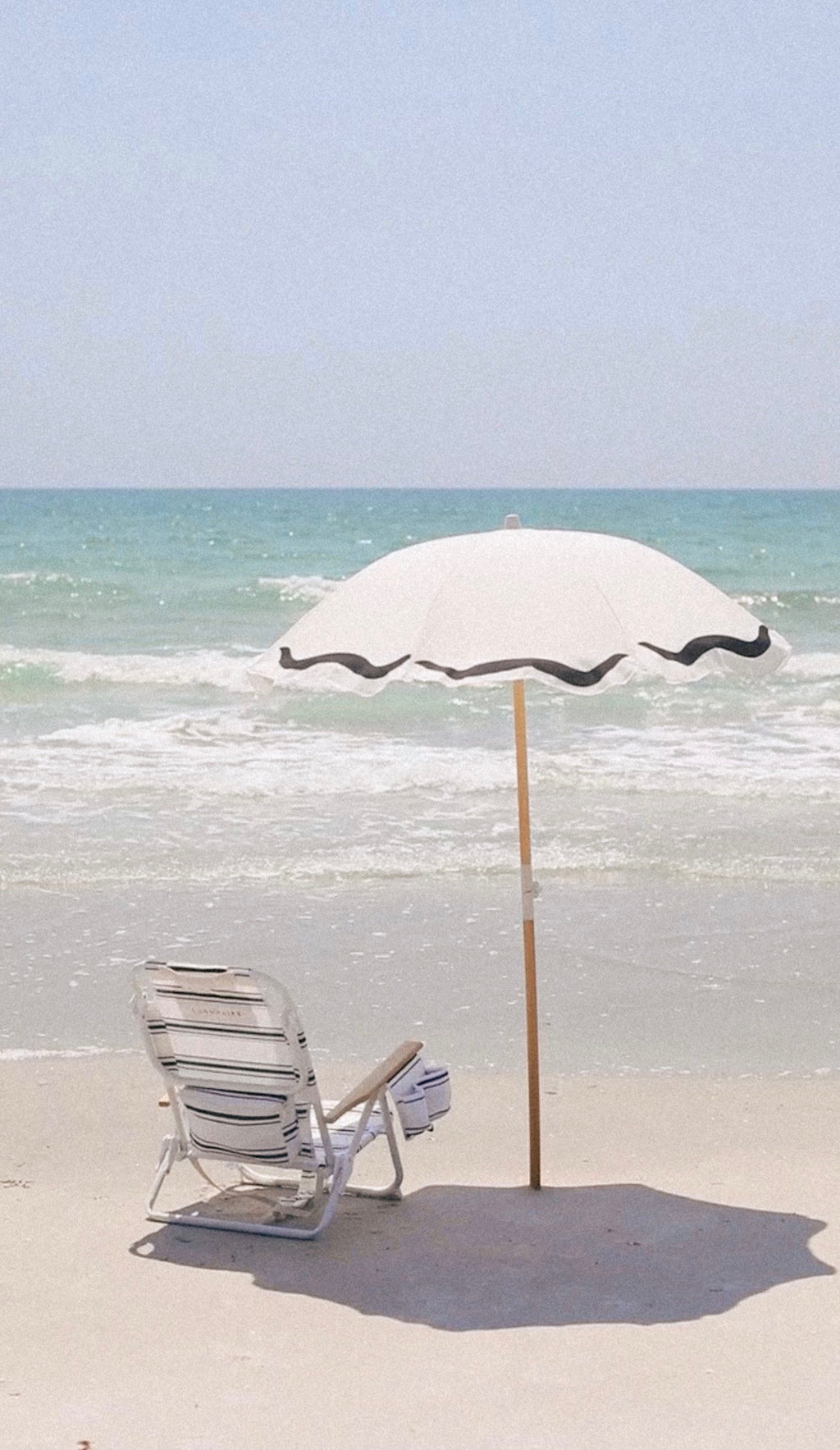 Sombrilla de playa de lujo Marbella Vintage - Blanco