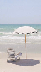 Sombrilla de playa de lujo Marbella Vintage - Blanco