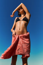 Toalla de playa Coral - Terracota