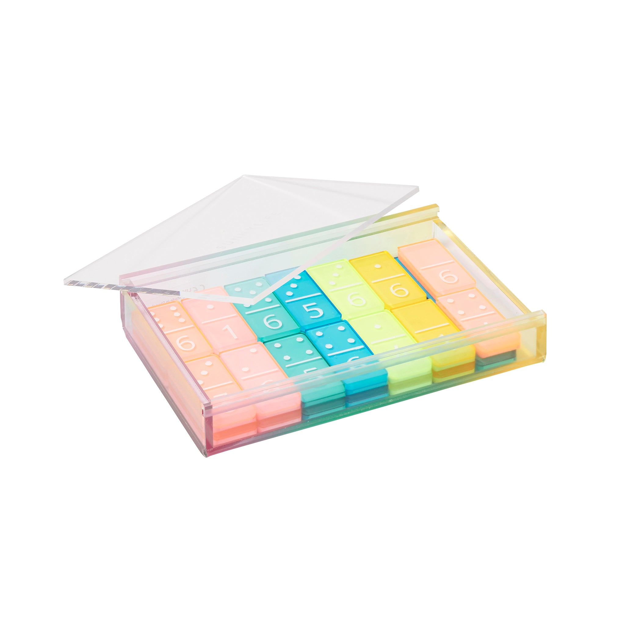 Juego de dominó Crystal Lucite - Multicolor