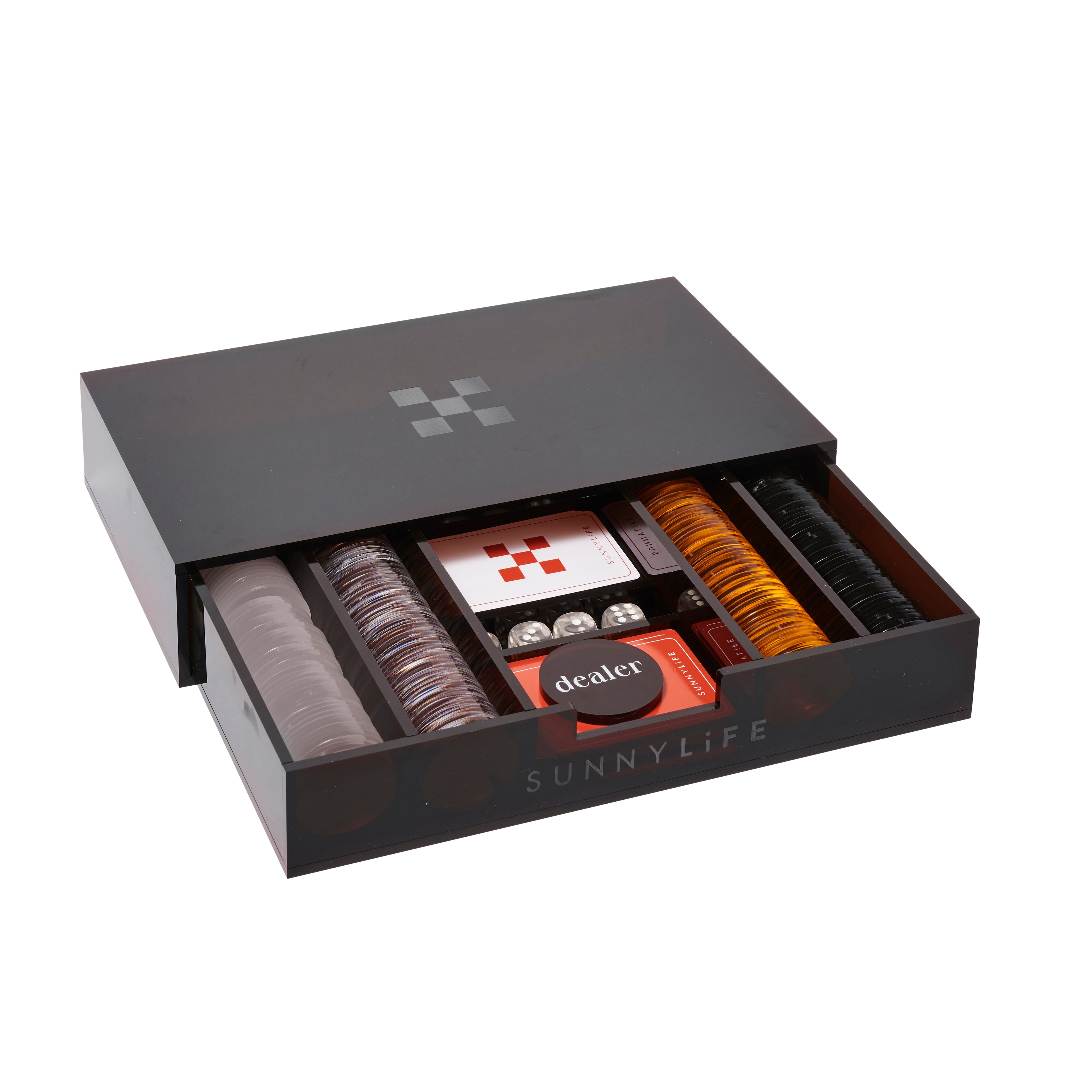 Luxury Poker Case - Brown