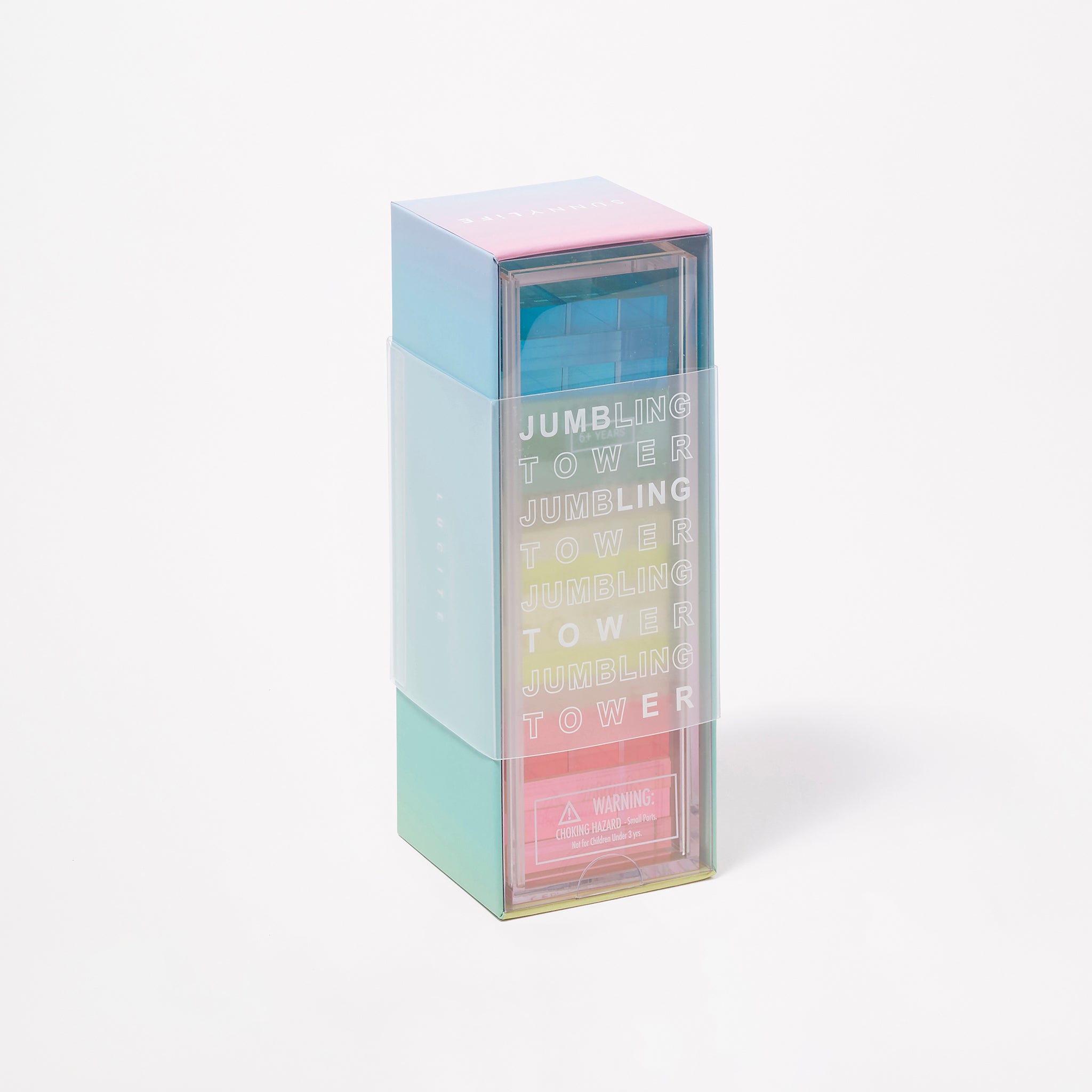 Mini Jumbling Tower Crystal Lucite Game - Multicolor