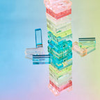 Mini Jumbling Tower Crystal Lucite Game - Multicolor