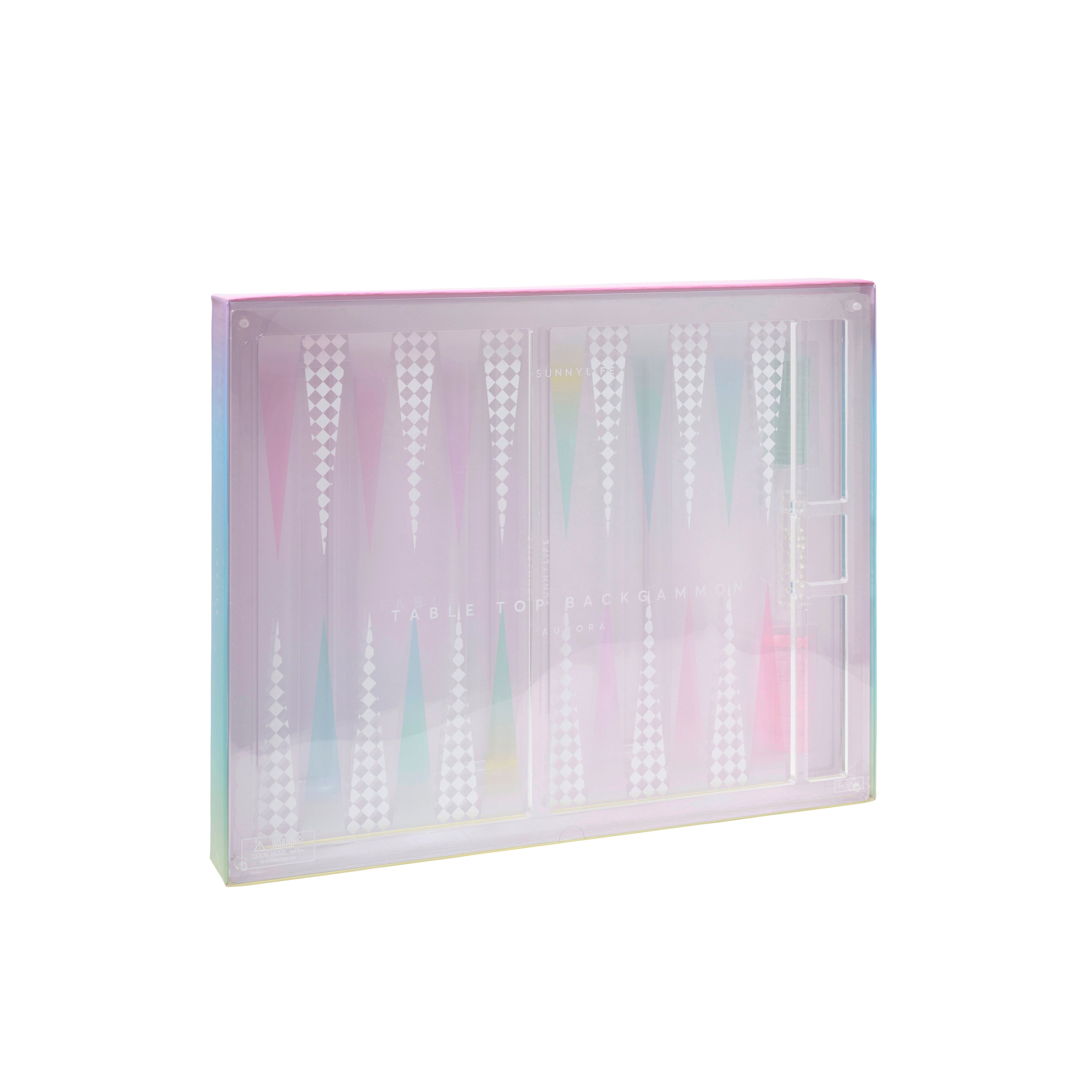 Crytal Lucite Backgammon Game Board - Multicolor