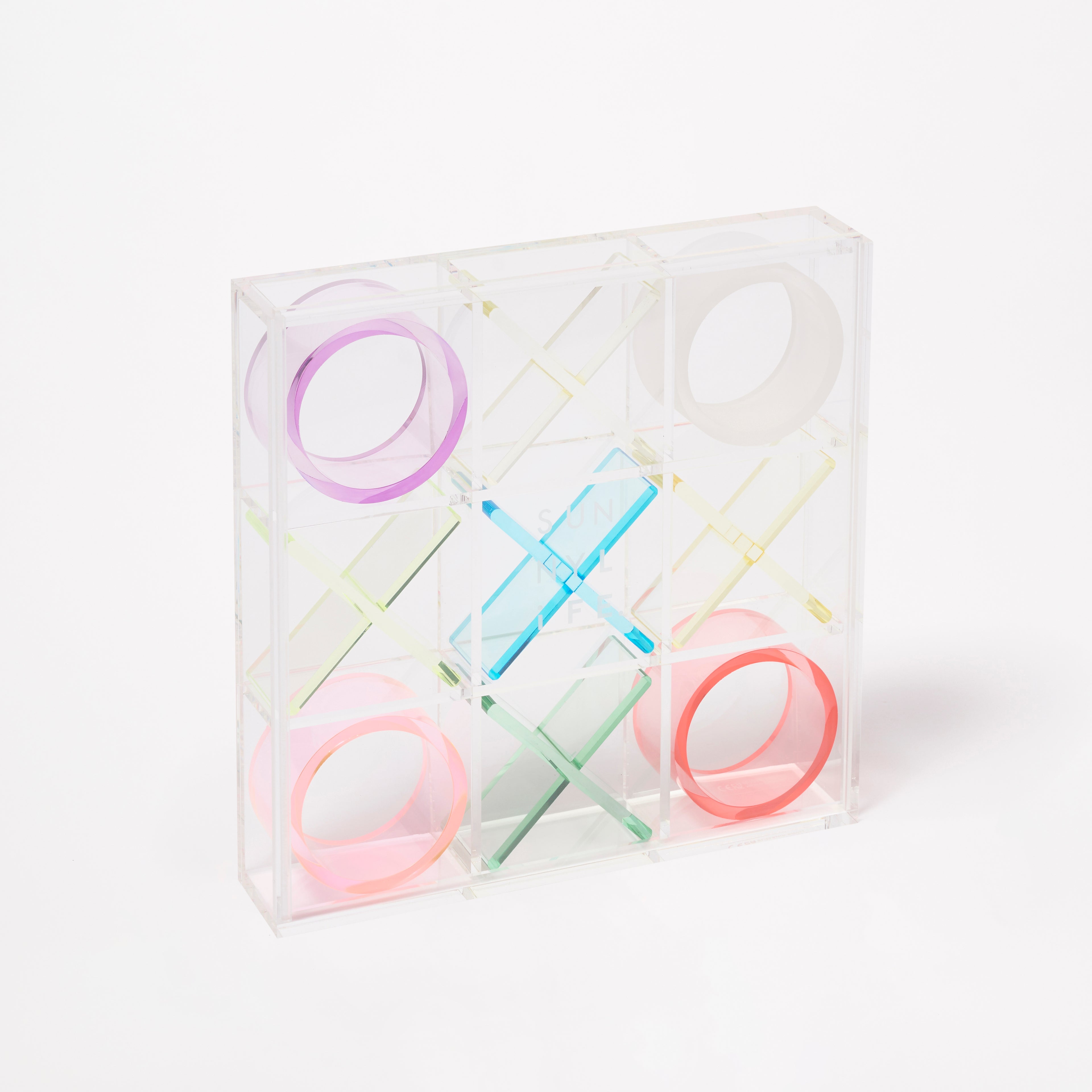 Juego Tic Tac Crystal Lucite - Multicolor