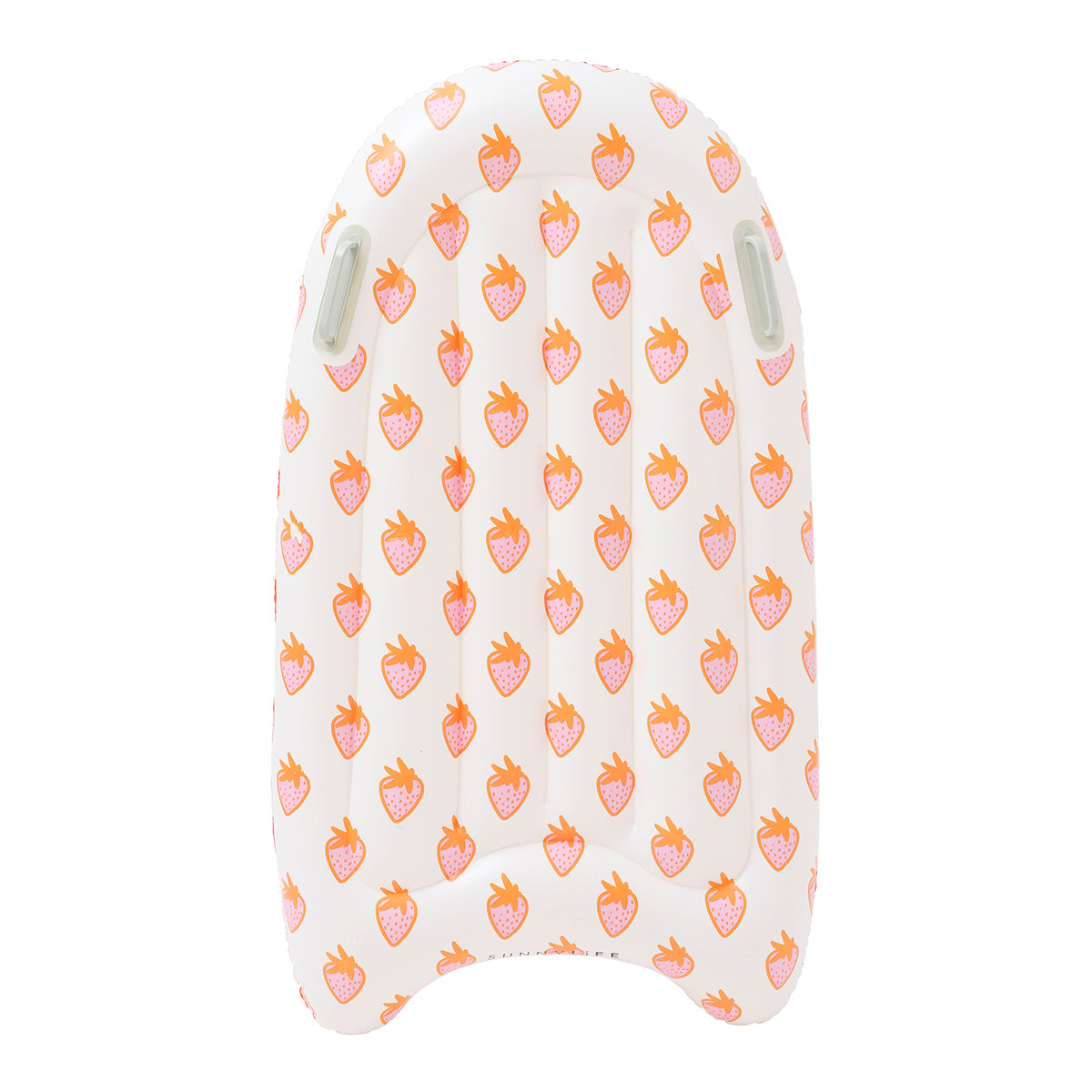 Sea Seeker Strawberry Children's Floating Surf Bodysuit - White Background Print