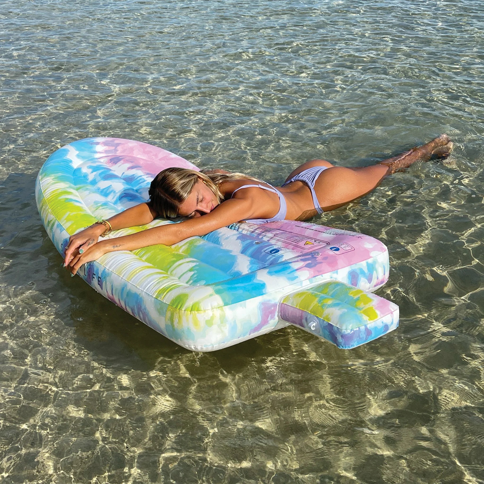 Colchón flotante para adultos Ice Pop Tie Dye - Multicolor