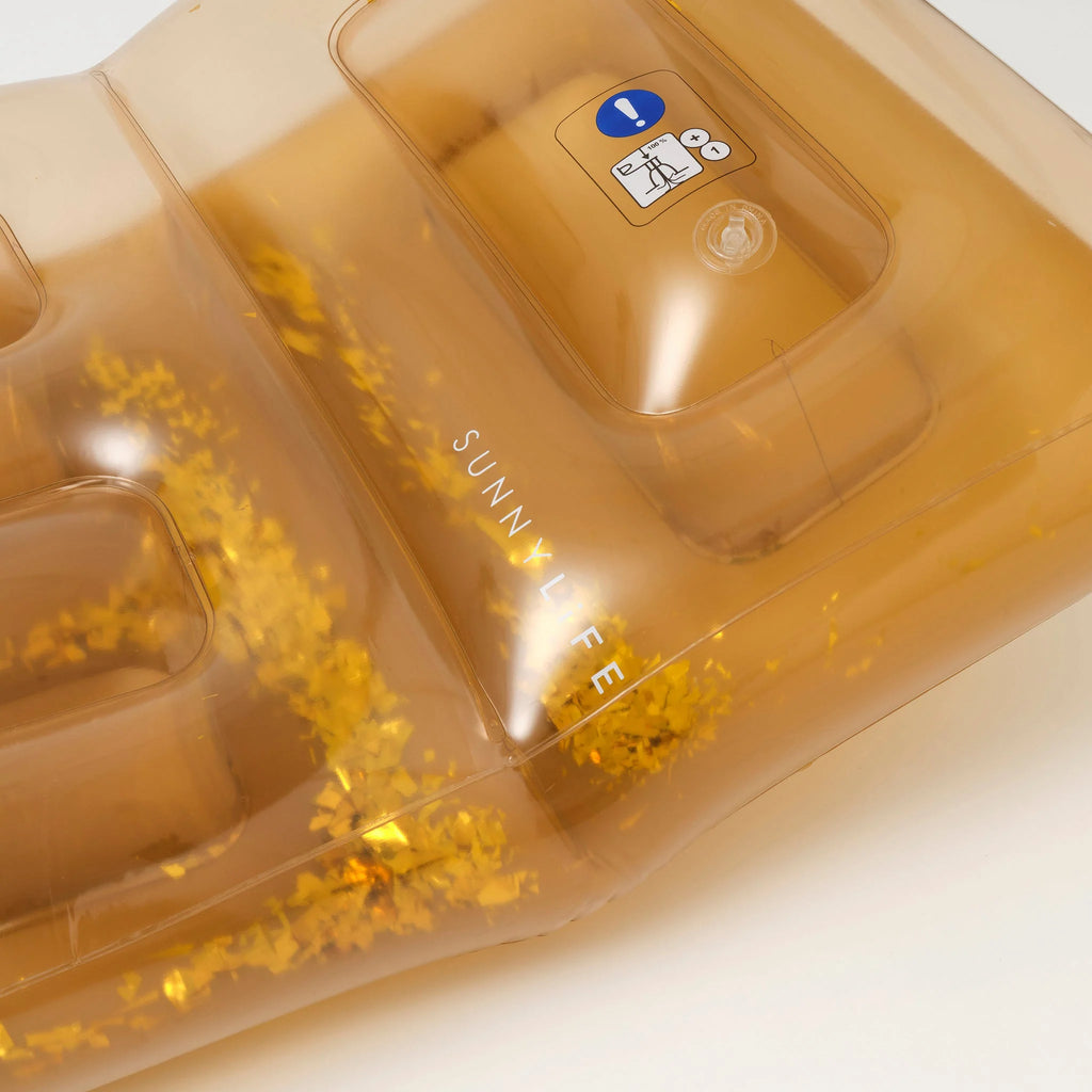 Colchón flotante Disco para adultos - Glitter Gold