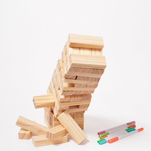 Juego Colorable Jumbling Tower - Impresión de fondo marrón