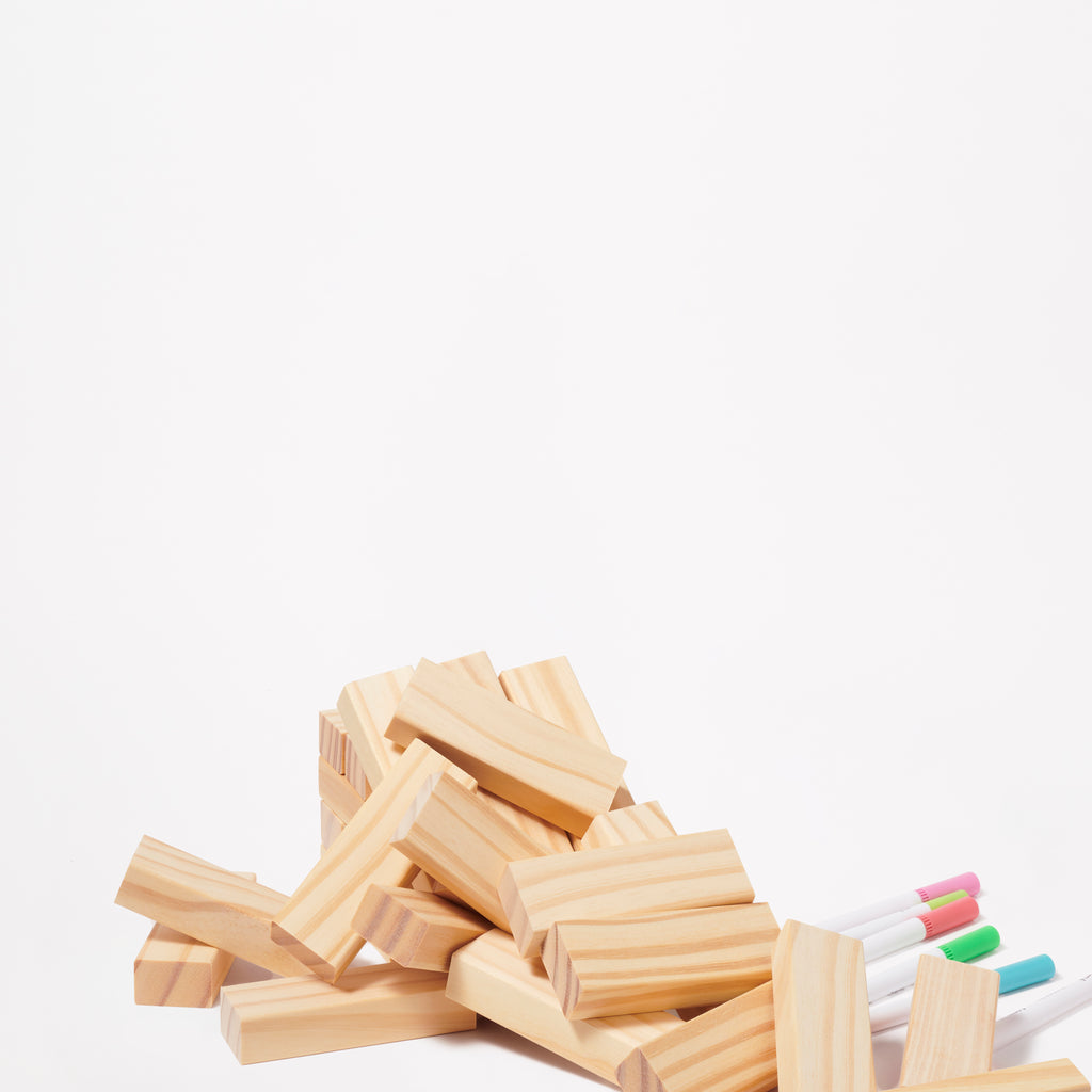 Juego Colorable Jumbling Tower - Impresión de fondo marrón