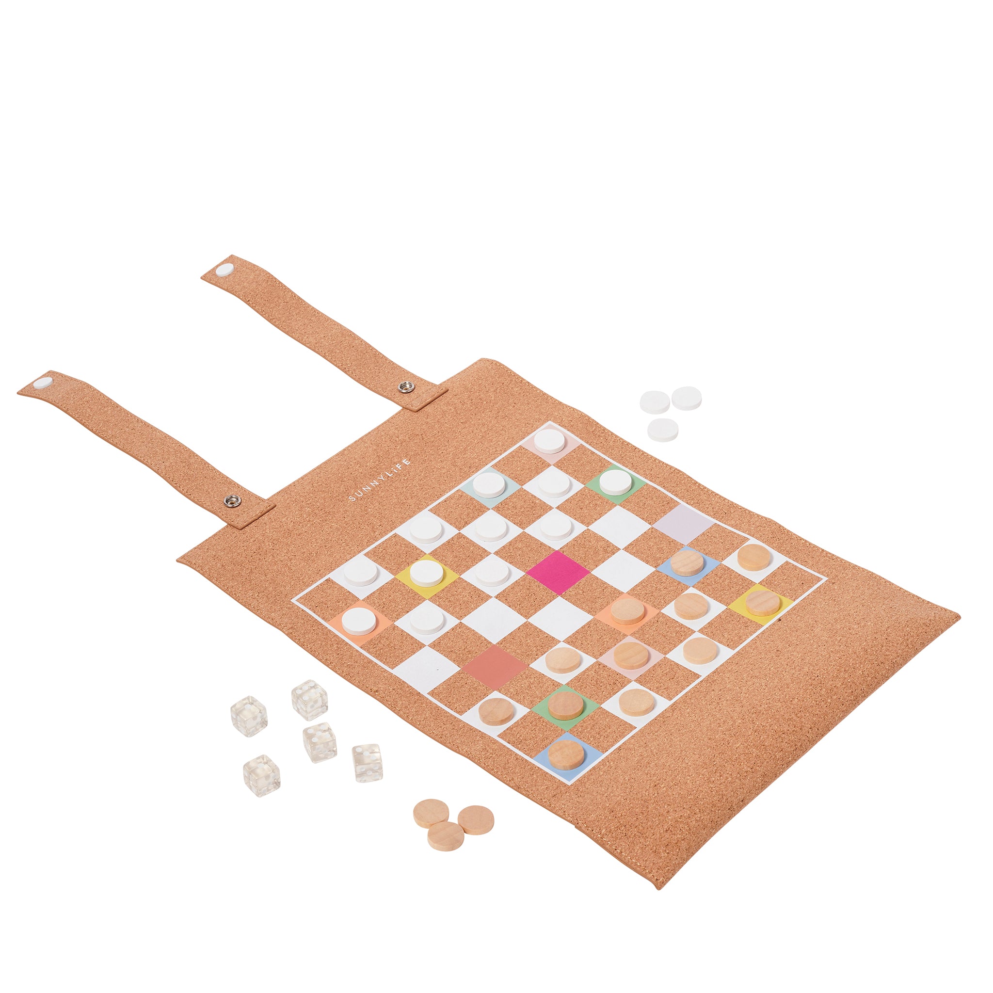 Portable Cork Game - Brown Background Print