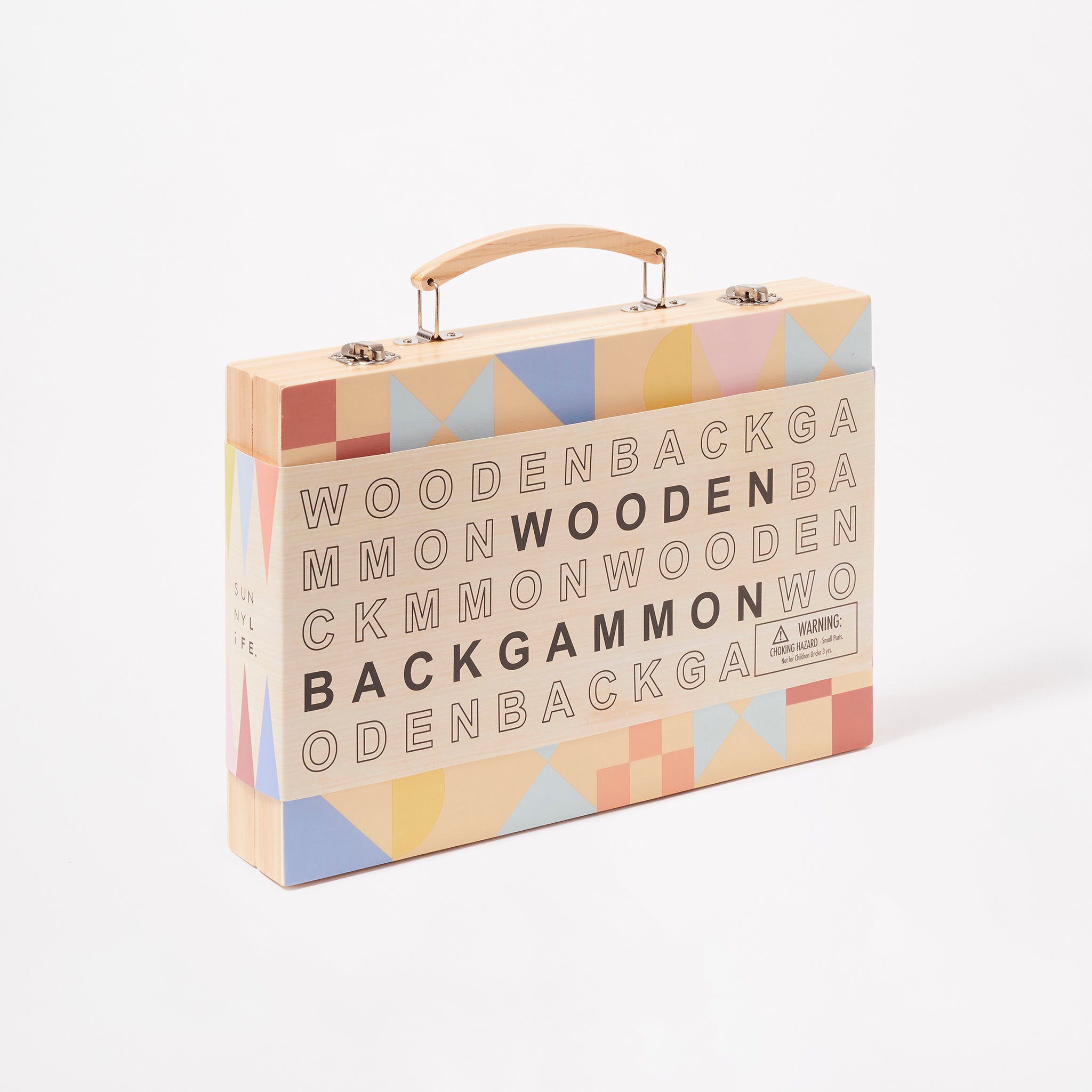 Wooden Backgammon Game - Brown Background Print
