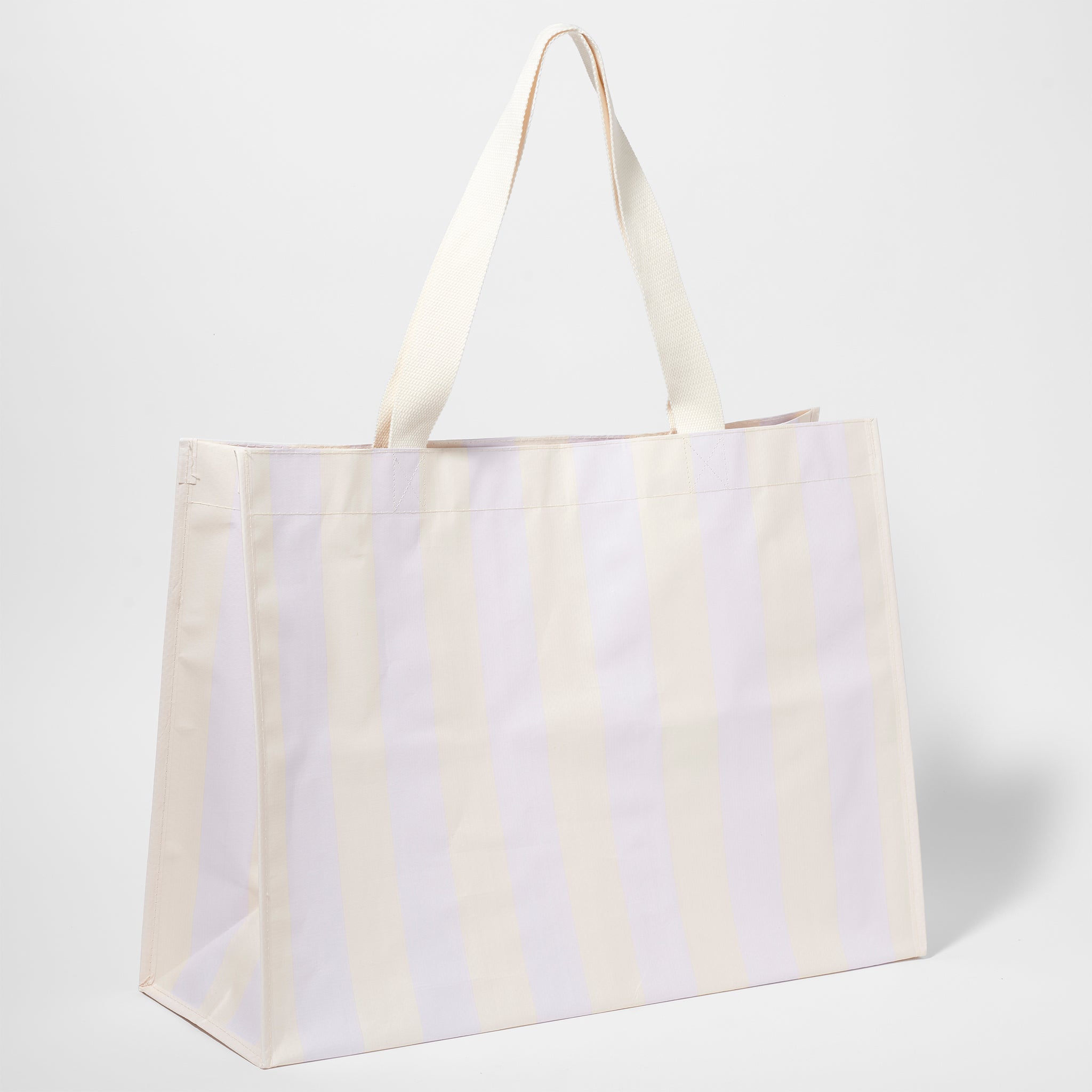Sac De Plage Fourre-Tout Rio Sun - Rayures Lilas Pastel