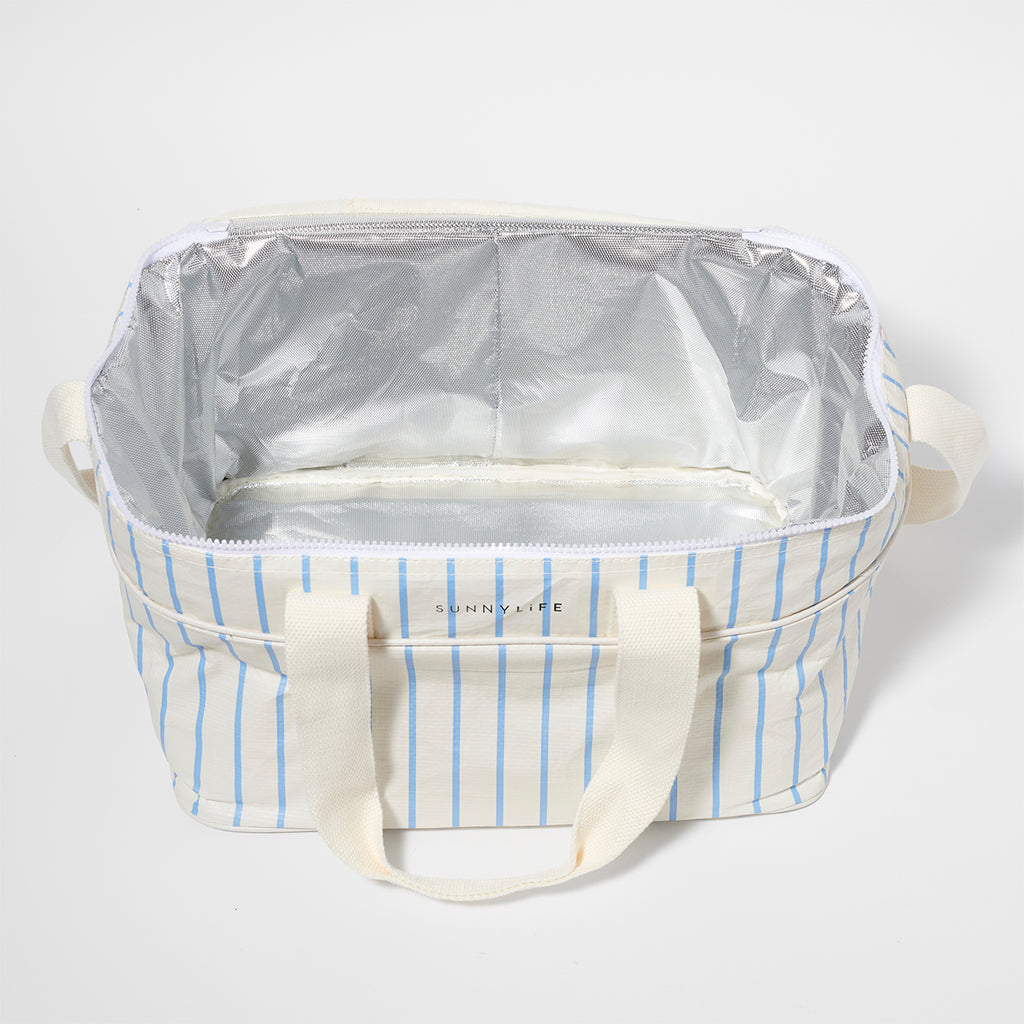 Bolsa aislante Le Weekend Mid - Azul-Crema