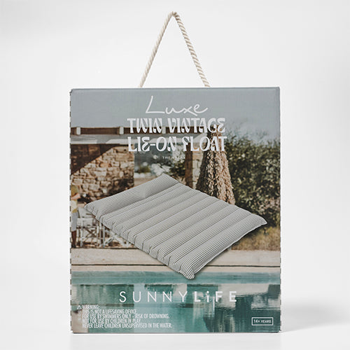 The Vacay Double Inflatable Mattress - Stone Stripe